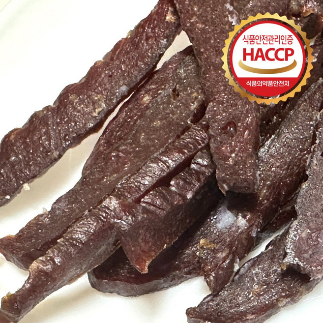 [40년 장인] 고급 수제 한우 육포 견과류 치즈 3종, 한우육포 30g x6개, 1개