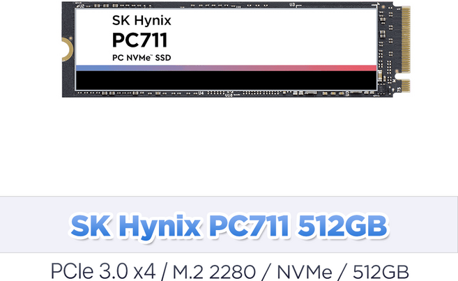 SK하이닉스 512GB SSD PC711 M.2 NVMe 512기가