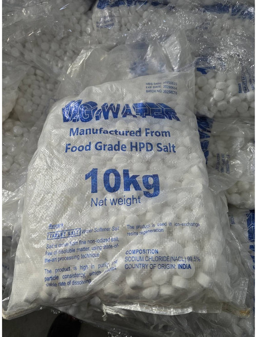 V.G.WATER 軟水鹽錠 食品級HPD鹽 離子交換樹脂再生專用, 10kg, 1個