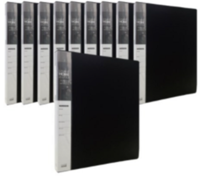 러빙홈 오렌지오피스 내부 포켓 레버 화일 PP A4, 블랙, 10개