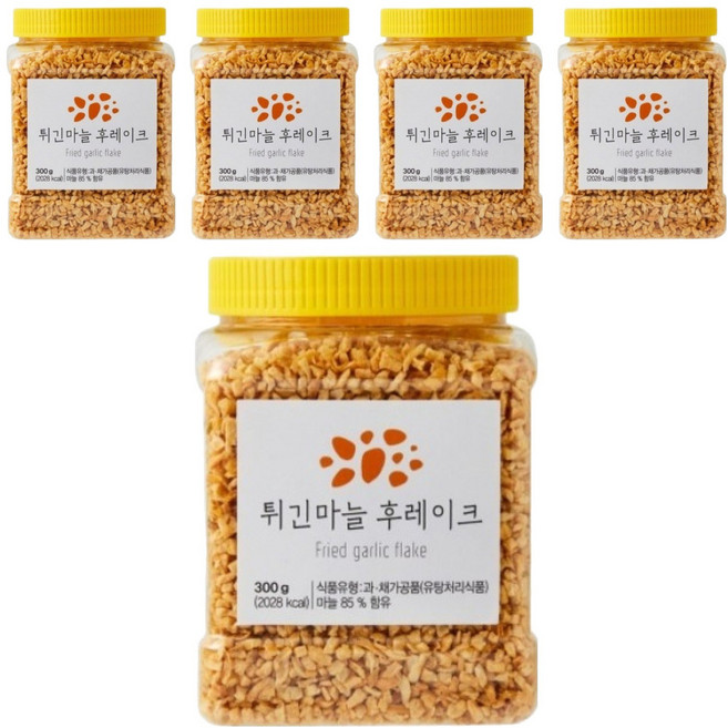 튀긴마늘 후레이크, 300g, 5개