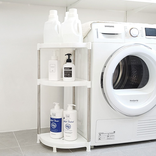 DAMDA 스페셜 욕실 화장실 코너 선반 모서리선반, 화이트, 1개