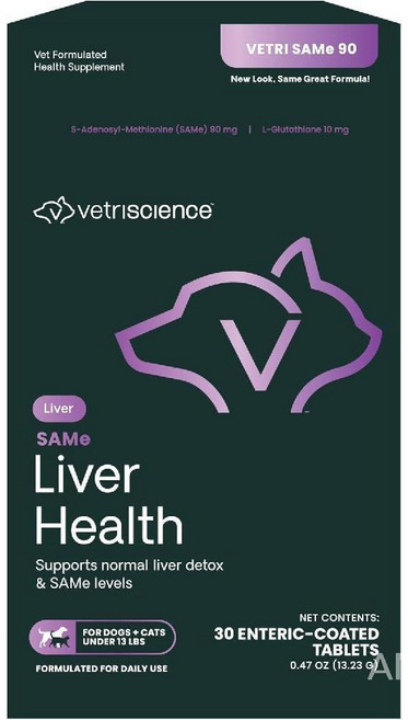베트리사이언스 SAME 리버헬스 태블릿 90mg 강아지 고양이 간건강 30태블릿, 1개