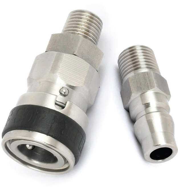 국산 KN 스텐 에어카플러 SUS SM40 + PM40 세트 겉나사타입 PT1/2 콤프레샤 카플링