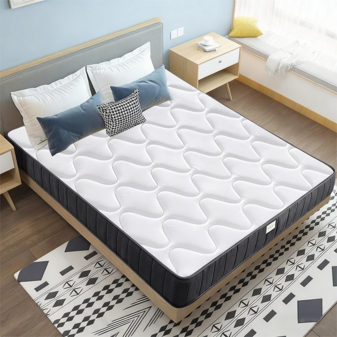 MIGA 프리미엄 무음 독립 포켓스프링 침대 매트리스, 중간 부드러움, 20cm