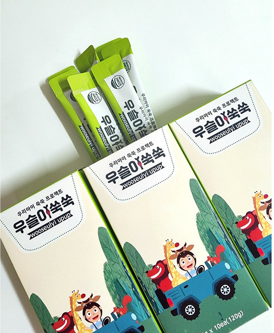 어린이 홍삼 스틱 키즈홍삼 우슬이쑥쑥 초등학생 청소년 유아 영양제, 10개, 12g