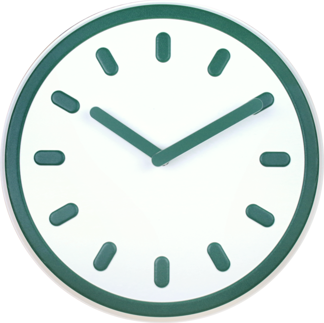 페니체 라인 월클락 인테리어 벽시계, 그린