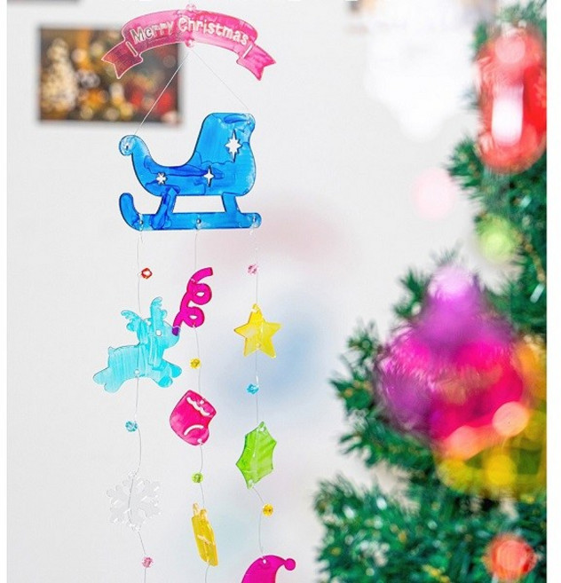 민화샵 크리스마스 아크릴 모빌 만들기-투명S2301190, 단품, 단품