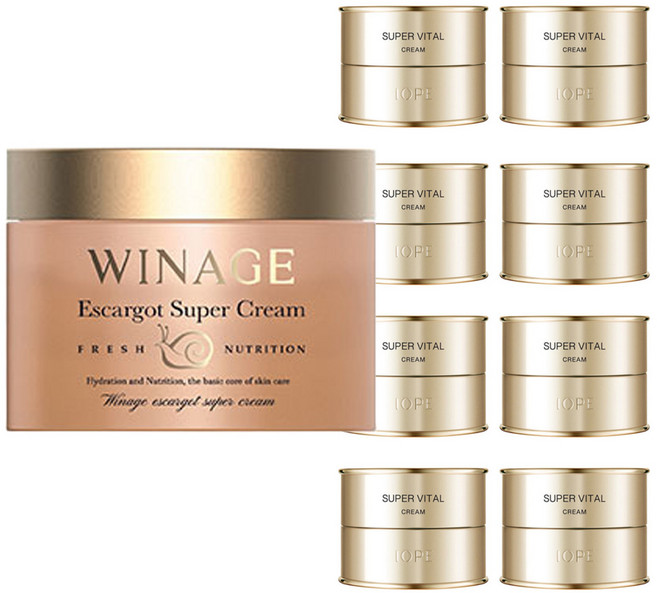 달팽이 슈퍼크림 100ml +아이오페 슈퍼바이탈 크림10ml x 8, 1개, 180ml