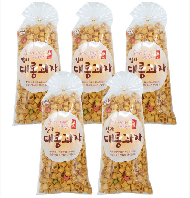 근영제과 칼라대롱과자 130gX5개, 5, 130g