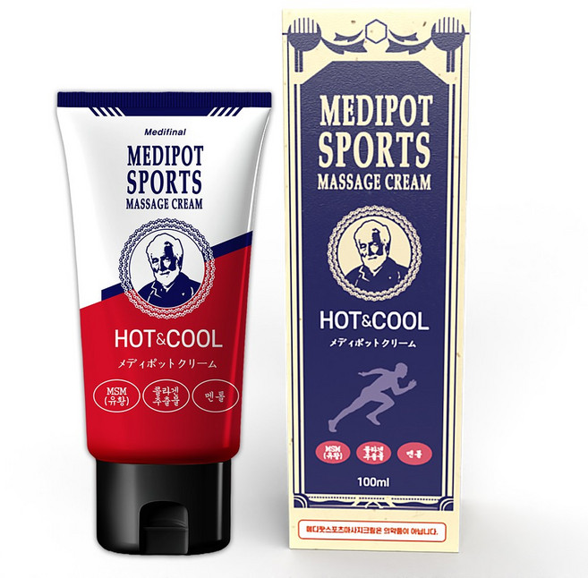 메디팟 MSM 스포츠 마사지 글루코사민 크림, 1개, 100ml