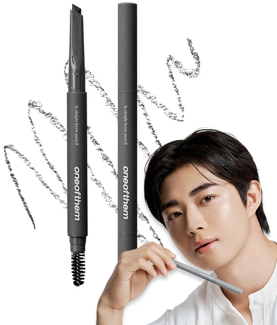 원오브뎀 르상플 남자 아이브로우 눈썹 펜슬 0.3g, 01호 딥 브라운, 1개 - 쿠팡