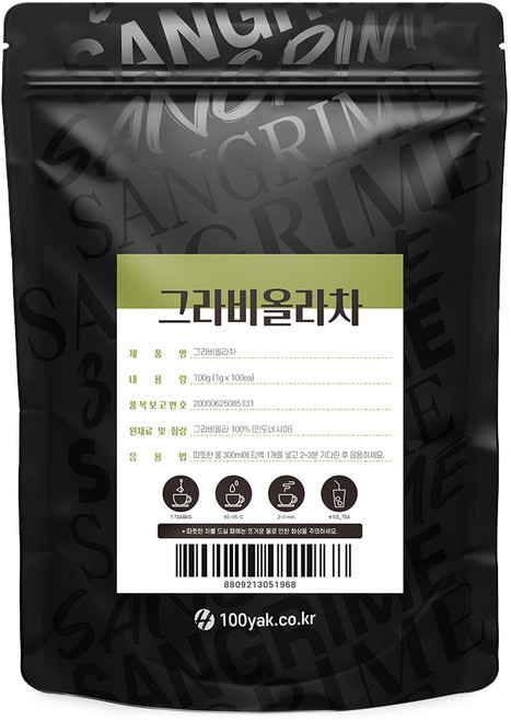 산그리메 100티백 대용량 PLA 생분해필터 삼각티백차/작두콩차 생강차 도라지차 구기자차 여주차 돼지감자차 쌍화차 호박차 국화차 율무팥차 전통차 건강차 허브티, 1g, 100개입, 1개