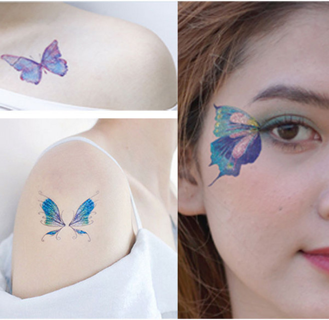 [뷰티 프로젝트] 고급 패션 나비 타투 스티커 학교 축제 페스티벌 행사부스 셀프 관리 소품 필수 추천, 1개, GBT3