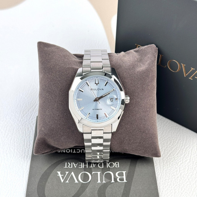 [Bulova] 부로바 서베이어 오토매틱 96B469 라이트 블루 다이얼 스테인리스 스틸 남성용 시계