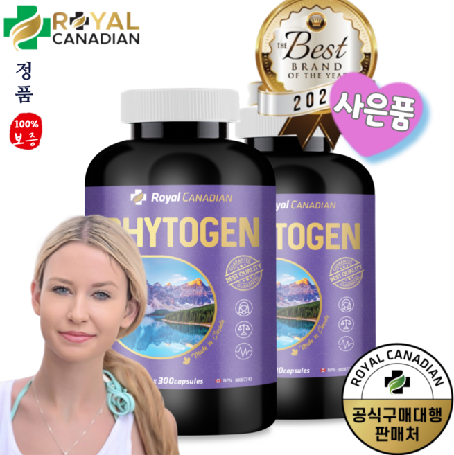 파이토젠 캐나다 로얄 캐네디언 리그난 대두이소플라본 400mg 특별 사은품, 1개, 300정