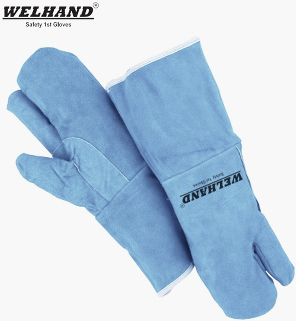 웰핸드 WG-LI3 용접장갑 삼지장갑 소가죽 내피있음 WELHAND, 1개