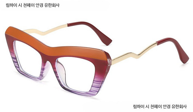 반뿔테안경 반테안경 레트로 여자 안경테 캣츠아이 Z