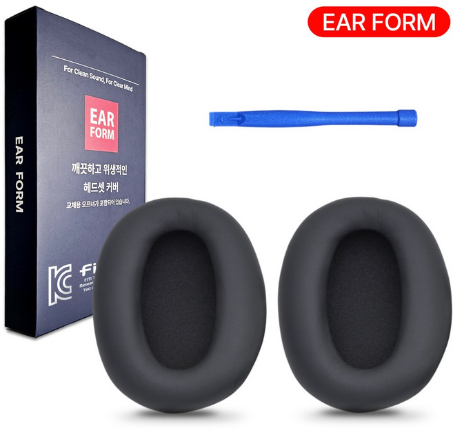 이어폼 소니 WH 1000XM2 이어패드 헤드셋 커버 호환 쿠션, 블랙, 1개