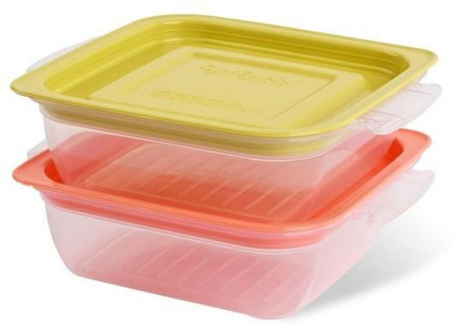 국산 PP 전자렌지용기 전자레인지 야채 계란찜 라면용기 2P