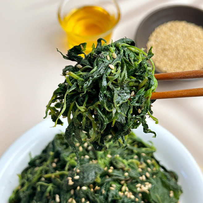 [당일조리] 30년 전통 엄마손맛 가정식수제반찬 깻잎순나물무침, 1개, 300g