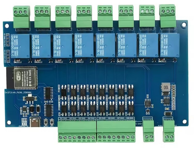 ESP32 RS485 모드버스 릴레이 모듈 보드, 1개, 8채널
