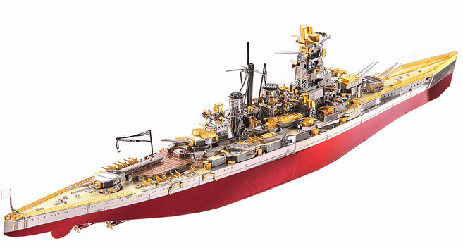 콩고우 KONGOU 2차대전 전함 함선 금속 퍼즐 3D 프라모델 전투선 DIY 키트 에칭, 1개