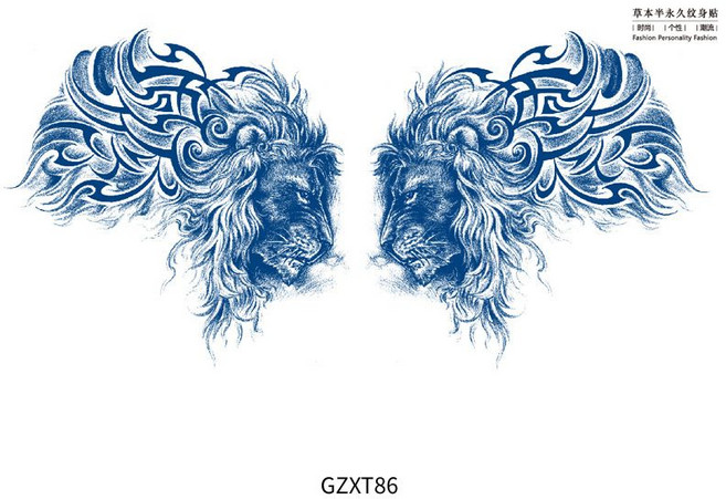 草本半永久紋身貼, 1個, GZXT-086