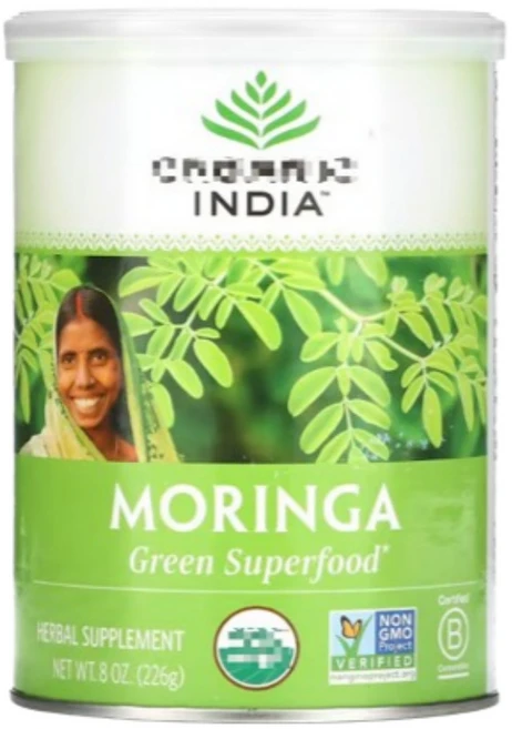 Organic India 모링가 그린 슈퍼 푸드 226g(8oz), 1개 - 쿠팡