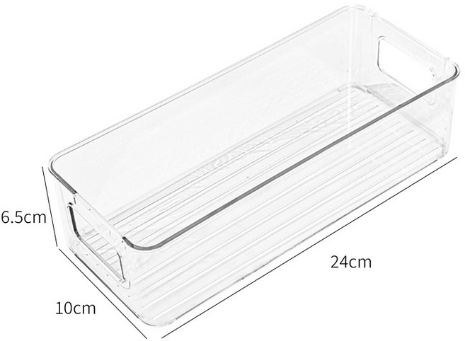 抽屜收納盒內置亞克力透明長方形梳妝檯化妝品小雜物文具整理盒子, 1個, 可疊加-透明色:如圖