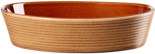 아사셀렉션 키친아트 오븐용 타원 접시 20x14cm (브라운)