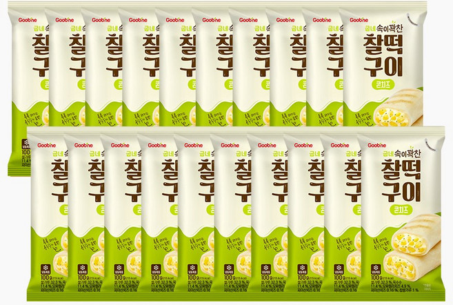 굽네 속이꽉찬 찰떡구이 콘치즈 100g, 20개