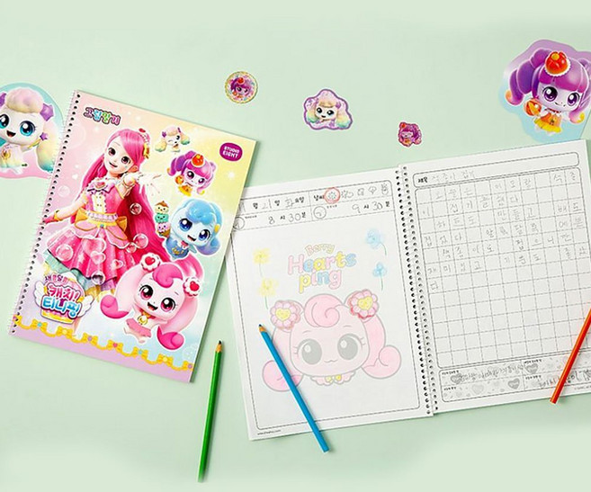 캐치티니핑 시즌4 스프링 그림일기 랜덤 3P 일기장 sty*37049tf