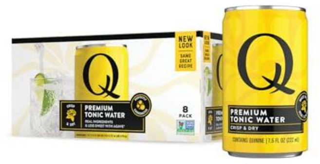 Q TONIC WATER with Real Quinine & Organic Agave - Ideal for Cocktails & Mocktails - Made with Rea, 355ml
