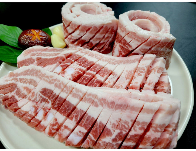 1등급 국내산 한돈 벌집삼겹살 한입삼겹살 참소스 2개 캠핑 구이, 벌집 삼겹살, 500g, 1개