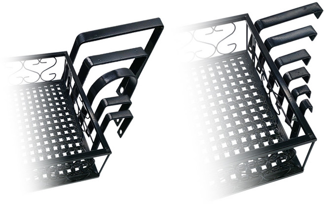 모칸도 화분걸이 고리 (난간용 & 창틀용고리 )낱개 상품, 창틀용 고리, 직각9cm, 블랙