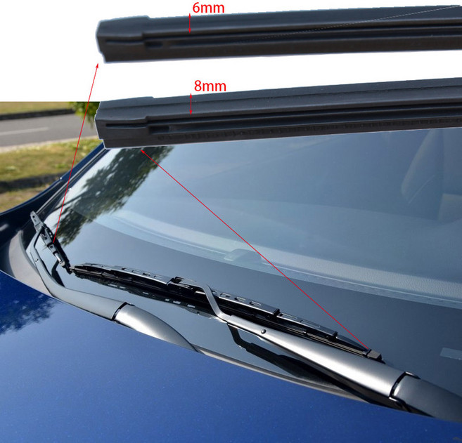 블레이드 자동차 윈드 엘란트라 현대 호환 ix35 투싼 삽입 i30 i40 액세서리 스크린 ix25 스트립 고무 i20 와이퍼 리필, A6mm wide, 14"