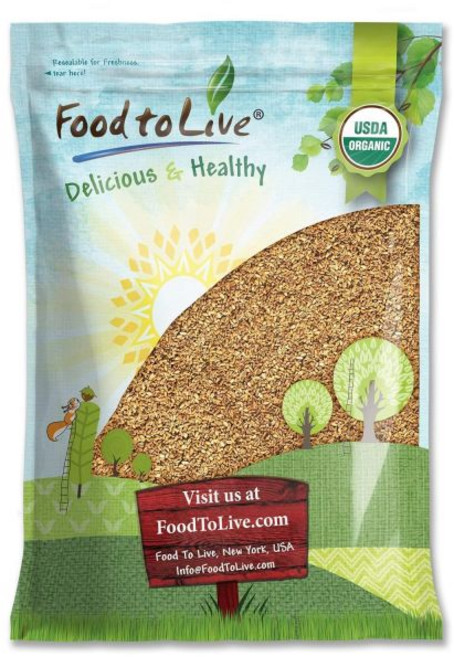 Food to Live 오트밀 푸드 투 라이브 귀리 알갱이 5파운드 100% 전곡 비GMO 씨앗 코셔 생것 비방사선 처리 비건 포장 저혈당지수 단백질 섬유질 구리 및 망간 풍부, 5파운드 (1개 묶음), 1개