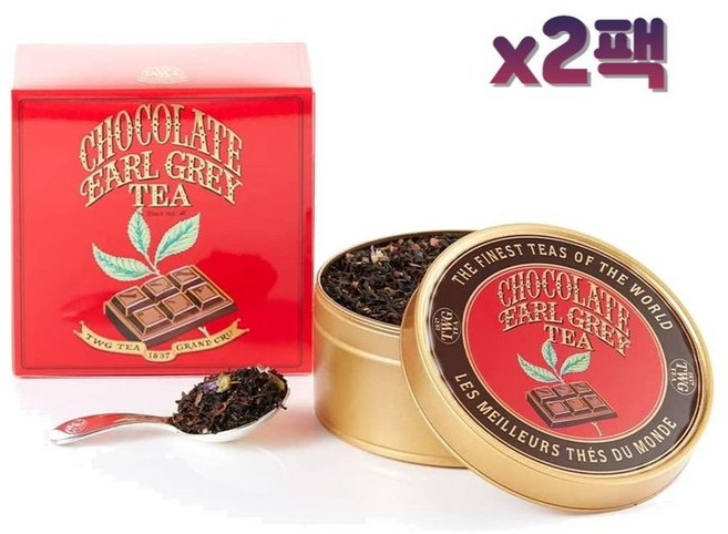 TWG 초콜렛 얼그레이 캐비어 티 틴케이스 100g x2팩, 1개입