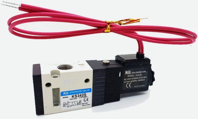 KCC정공 KS342S-2GL 솔레노이드밸브(AC220V) 3 PORT (PT1/4), 1개
