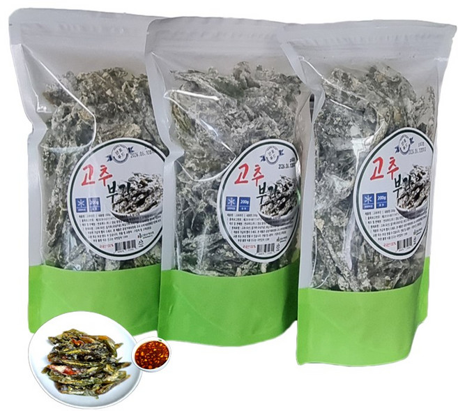 국산 수제 고추부각 쫄깃하고 바삭한 식감대박 (400g), 2개, 200g