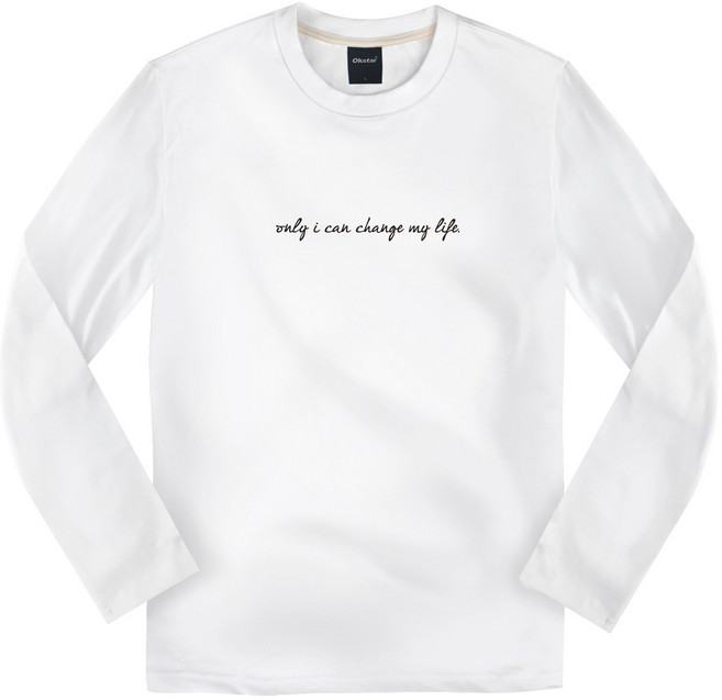 옥스타 남녀공용 라이프레터링 긴팔 티셔츠