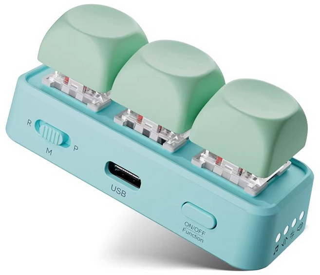 [CTK] HanLinYue Free3 블루투스 플립북 전자책 리더기/핸드폰/태블릿/Win/Mac 적용 DIY 핫스왑 정음적축, 블루