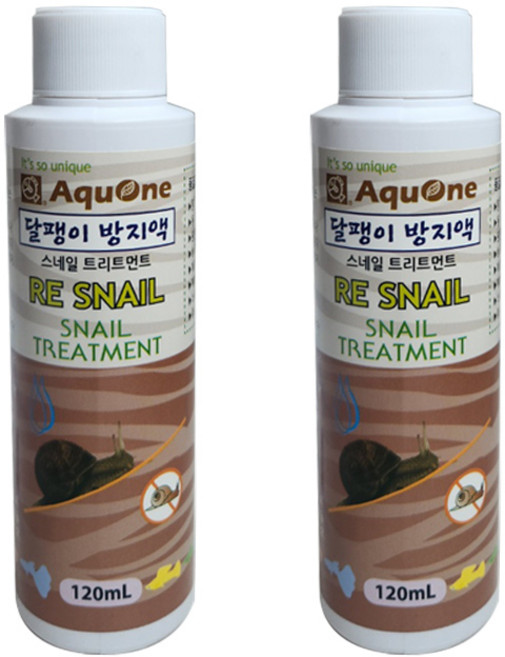 [초록끈] 아쿠원 달팽이방지액 120ml 2개입 리스네일, 1세트