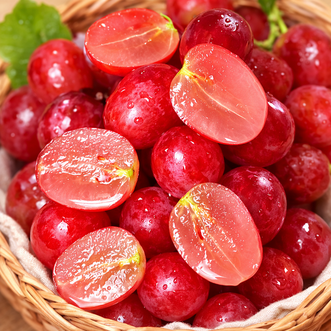 [재구매율1위] 적포도여왕 달콤상큼 아삭아삭한 크림슨포도, 1세트, 2kg