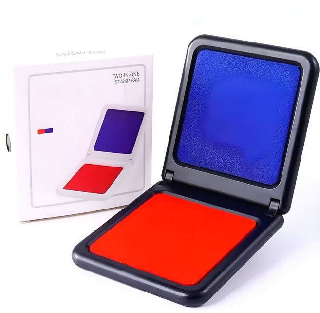 휴대용 투인원 인주 스탬프 잉크 패드, 1개