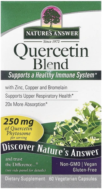 네이쳐스엔서 퀘르세틴 혼합물 250mg 베지캡슐 60정, 6개 - 쿠팡