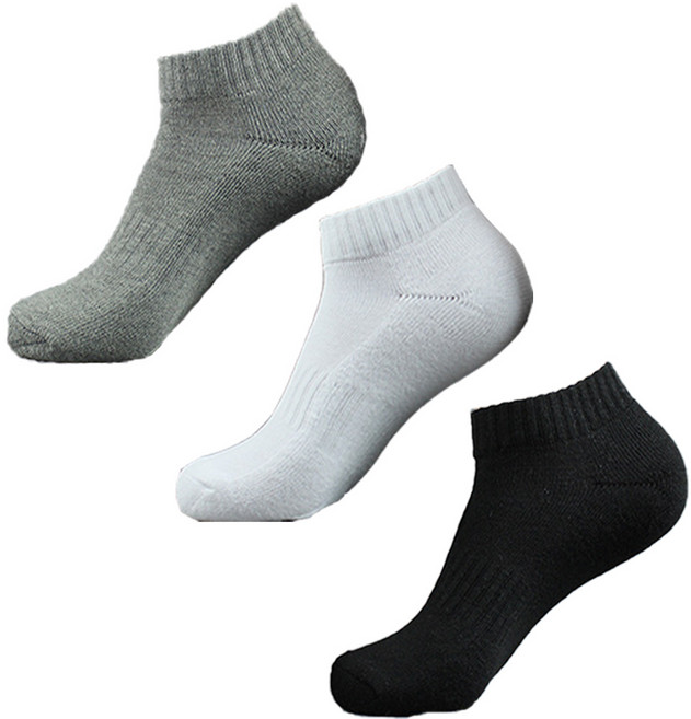 스콩 두꺼운 이중파일 이중쿠션 발목 스포츠양말 10켤레