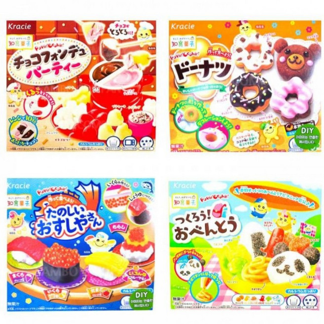 [아이리]가루쿡4종 세트 초코 퐁듀1개 도넛1개 초밥1개 벤또1개, 1개, 상세페이지 참조