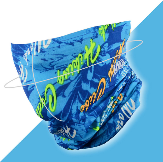 지원군몰 국산 쿨 멀티스카프 여름용 얼굴 자외선차단 쿨 넥워머, 페인팅-스카이, 1개